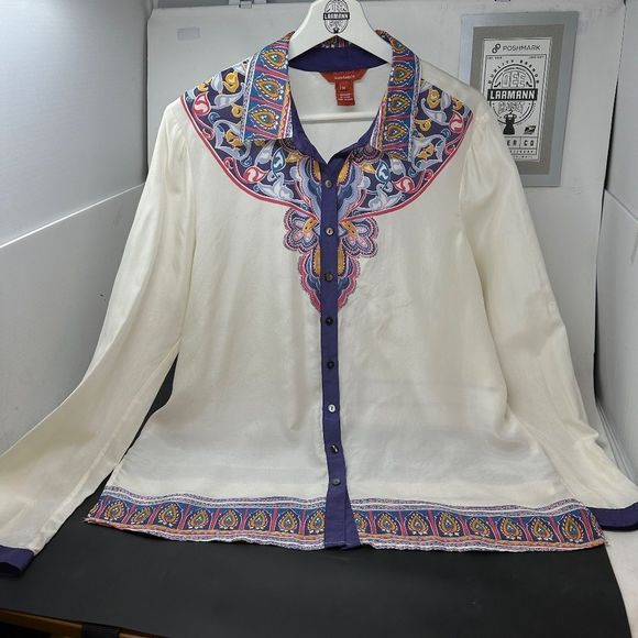 SUNDANCE SILK TOP LONG SLEEVE - Picture 5 of 16